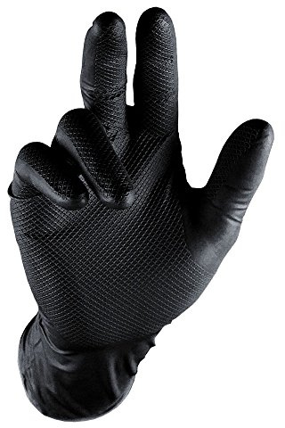 Grippaz qgr-b-l Arbeitshandschuhe, Schwarz, L, Stück von 50