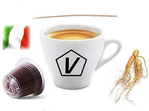 Caffè Shop Compatible avec Capsules Nespresso®, Mélange Ginseng Amer Ligne Espresso (20 Capsules)
