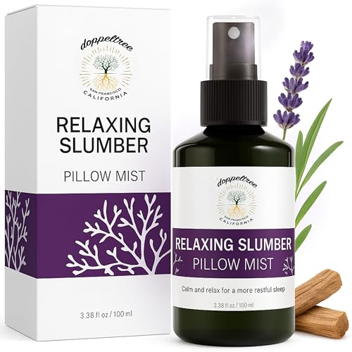 All Natural Pillow Spray Aromatherapy for Better Sleep - Lavendel Mist for Sheets and Linen Fabric Uppfriskande med eterisk olja som bekämpar akne-orsakande bakterier - formulerad i San Francisco