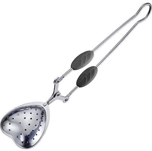 Westmark Cuchara para Servir té con Forma de corazón, con Asas de Silicona, Acero Inoxidable 18/8 y Silicona, Longitud 17,5 cm, 15812270