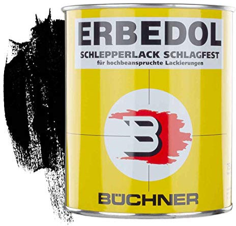 Schlepperlack | SCHWARZ MATT | 0,75 l | restaurieren | Traktor | lackieren | Farbe | Trecker | Frontlader | Lack | Lackierung | Farbton | schnelltrocknend | deckend