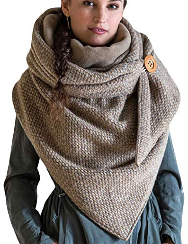 Voqeen Écharpe Triangle Foulards Châles Mode Femmes Turban Coton Écharpe Avec Rétro Imprimé Pour Homme Et Femme Malaisie Dot Impression Bouton Doux Wrap Décontracté Chaudes Châles (L, Taille unique)
