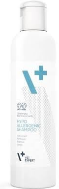 VETEXPERT Hypoallergeniskt schampo 250 ml dermokosmetiskt djurvårdschampo med känslig hud, mottaglig för irritation, känsla, byte eller intolerans av andra schampo