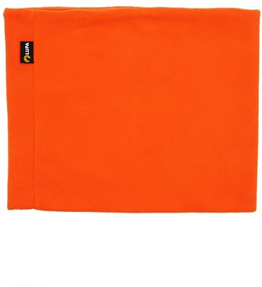 Lupa Handgefertigter Unisex-Doppelschicht-Mikrofleece-Halswärmer – Halsgamaschen für Männer – Winter-Halswärmer für Frauen (Sunset Orange)