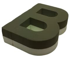 Seat Flor Steckschaum in Buchstabenform, A-Z (Höhe 25 cm) Steckschaum für Blumenschmuck (Buchstabe B)