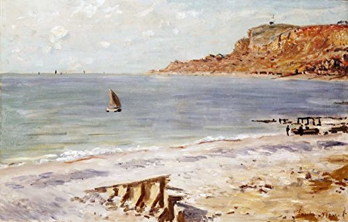 Feeling at home LEINWANDDRUCK im SCHATTENFUGENRAHMEN Seelandschaft in Sainte-Adresse Monet Claude - Meer horizontal Kunstbilder im Holzrahmen cm_40_X_63