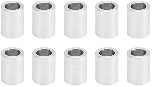 Vorhang-Abstandshalter Abstandshalter für Schalter und Steckdosen, 10 Stück Abstandshalter aus Aluminiumlegierung, rund, ohne Gewinde, Abstandshalter, Zubehör, Außendurchmesser 6 mm(8mm)