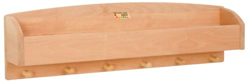 Holzspielzeug Peitz Kinder Wand-Garderobe Mützen-Ablage | Kinderzimmermöbel | Massivholz 8054