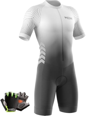 Tuta da Triathlon a Maniche Corte da Uomo,da 3 Tasche，Abbigliamento Ciclismo monopezzo MTB Body Trisuit Cycling Skinsuit,2024 Nuovi Tuta da triathlon da uomo (Typ-10,3XL)