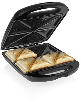 Tristar Sandwich Maker XL - 4 Sandwiches gleichzeitig - Antihaftbeschichtung - Überhitzungsschutz - Einfach zu bedienen - 1500 W - SA-3069