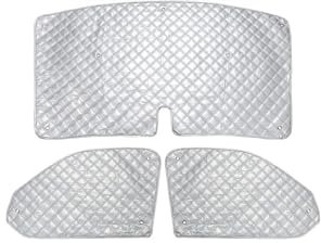 OUSDUO Für VW T5 T6 3-teiliges Sonnenschutz- Und Windschutzscheiben-Schutz-Set Internes Thermisches Rollo-Fenster-Abdeckungs-Set Auto Frontscheibenabdeckung