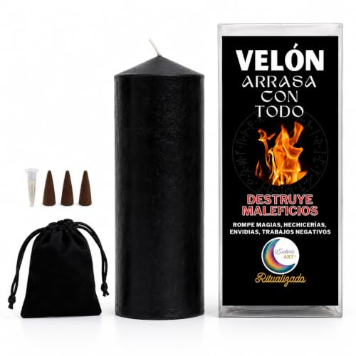 Velón Arrasa con Todo, destruye maleficios, elimina mal de ojo, envidias, transmuta negatividades,
