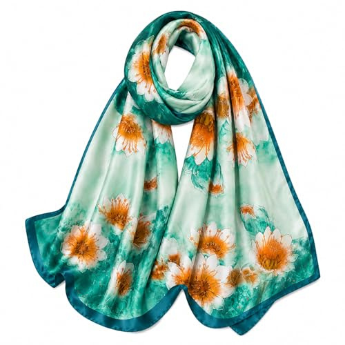 Fairygate sidenhalsdukar damer siden lätt sidenscarf silkescarf halsduk halsduk present kvinnor, D87026, 33.5X70.5 Inch