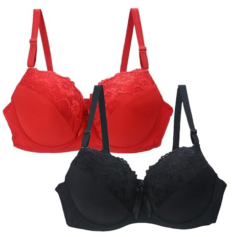 Sous VêTements Femme Ensemble Soutien Gorge Ouvert Sous-vêtements femme 34/75 36/80 38/85 40/90 42/95 44/100 BCDE soutien-gorge Sexy dentelle BrassièRe Blanche Femme Bandeau Poitrine (Purple, 85B)
