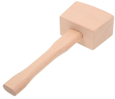 Lurrose Wooden Hammer for Carpentry and Leathercraft Small Wooden Mallet for Woodworking Projects and DIY Craftwork