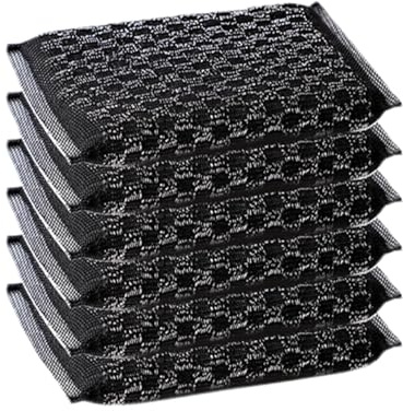 6 Pieces Stainless Steel Scourer, Decontamination and Descaling Wire Cloth, Metal Scourer, Deep Cleansing Steel Wool Scrubber, Wire Scourers for Wipe Bathroom Tiles, Sinks, Faucets