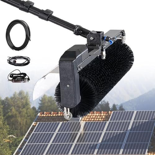 DPQYJPP 6M Wash Spazzolone Kit Spazzola Vetri, per Pulizia di Pannelli Fotovoltaici e Solari, Kit di Pulizia Telescopico Il palo Singolo Spazzola Telescopica Alimentata ad Acqua,5.5m