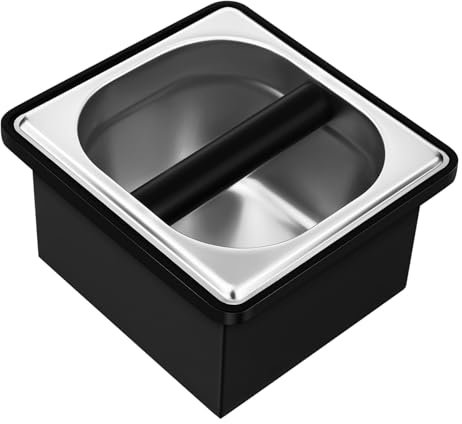 Cabilock Contenedor De Café Nonslip Inoxidable Caja Para Desechos De Espresso Con Base Antideslizante y Diseño Desmontable Para Cocina y