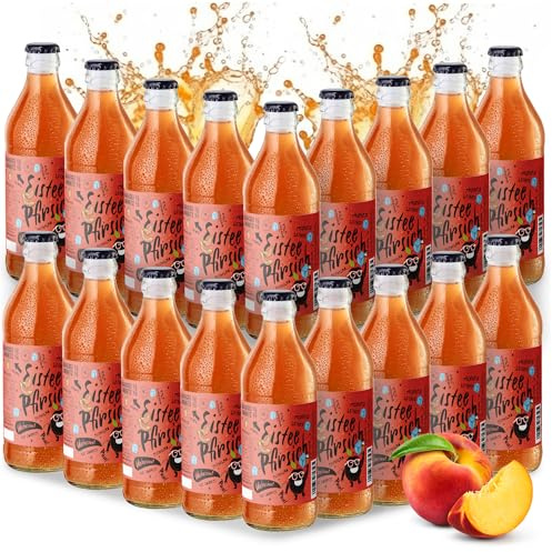 Brauerei Zwönitz Eistee Pfirsich 18er Pack - 0,33L Glasflaschen mit Eistee