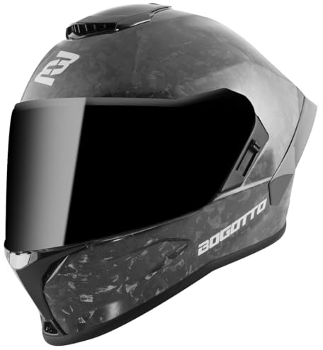 Bogotto Phantom P7 Forged Carbon Helm, schwarz, M | Beschlaghemmend