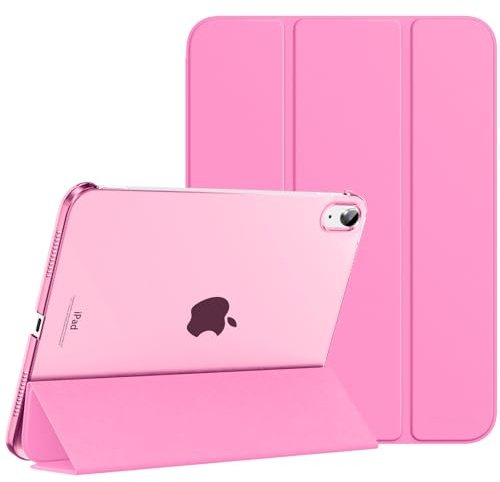 MoKo for iPad (A16) 11th Generation Case 11 Inch 2025, iPad 10th Generation Case 10.9 Inch 2022, Slim Stand Hard PC Translucent Back Shell Smart Cover, Support Touch ID, Auto Wake/Sleep, Peony