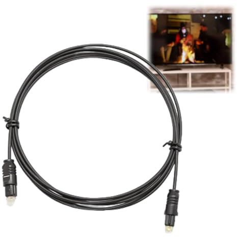 1.5M Optical Audio Cable,Digital Audio Fiber Optic Cables,Effective Fibre Audio Cable,Digital Optical Cable for Soundbar to TV,Tv Fiber C/able to Boost Clarity,Durable Speaker C/able for Home Theater