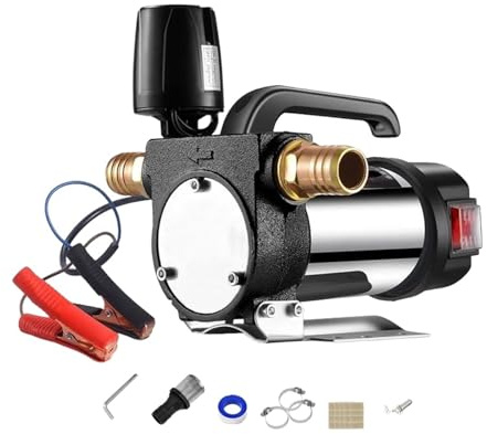Bomba de combustible de 12 V/24 V/220 V, bomba de queroseno diésel con tubo de aceite, pistola de repostaje, bomba de aceite eléctrica de parada automática, dispensador de combustible