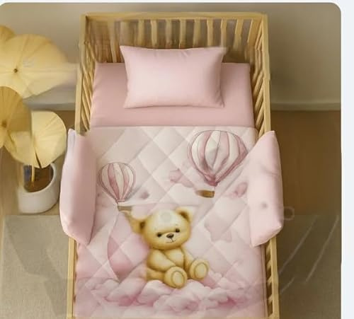 Generico Trapunta Culla Nazareno Gabrielli 110x140 cm – Eleganza, Comfort e Qualità per il Riposo del Tuo Bambino (ROSA)