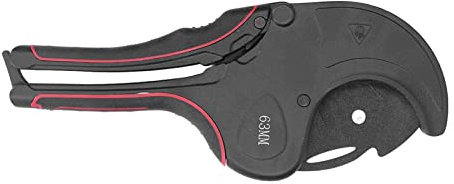 MasYosh Tagliatubi in PVC, Azione a Cricchetto Ad Alta Leva Autobloccante con Lama in Acciaio SK5 Sostituibile, per Tubi in PVC CPVC PEX Polibutene Polietilene Gomma Tubi Non Metallici (0-63)