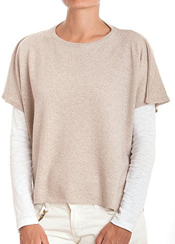 DALLE PIANE CASHMERE - Poncho med knappar kashmir blandade garn - kvinnor, BEIgE, one size