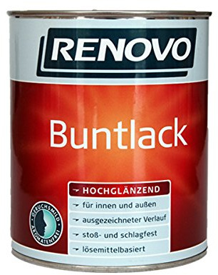 Renovo hochglanz Bunt-Lack in weiß 2,5 l für innen und außen