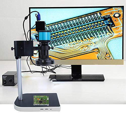 14 mp Mikroskopkamera,14 Millionen Pixel LED Industriemikroskop HDMI USB HD Mikroskop Kamera 100X 1,43 μm x 1,43 μm,C/CS 14MP CMOS Sensor Microscope Camera,viel Zubehör(EU)