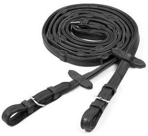 Schockemöhle Sports Zügel DURASOFT Grip REINS nylonverstärkt, 16mm Größe X-Warmblut, Farbe Dark Brown