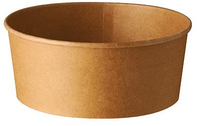 Papstar 300 - Ensaladera (cartón, redondo, 7 ml, diámetro de 15 cm, 6 cm), color marrón