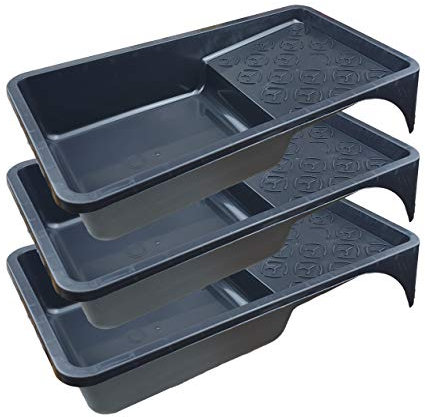 varivendo Kunststoff-Farbwanne, handliche Lackierschale, Lackwanne 160 x 310 mm (3 Stück)