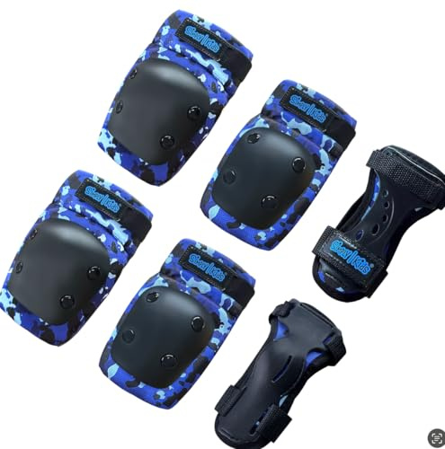 Knee Pads and Elbow Pads with Wrist Guards for Kids 8-14, Protective Gear Set - Inline Roller Skate Skateboard Bike Knee Pads for Child Girls Boys Toddler Youth