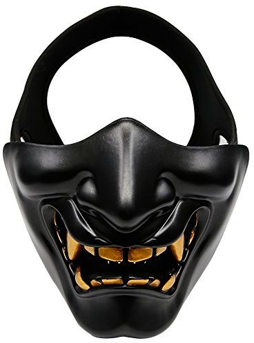 YuTing Taktische Airsoft Half Face-Schutzmaske, Airsoft/Paintball/BB-Pistole/CS-Spiel/Jagd/Halloween-Idealmaske, Rollenspiele, Maskerade und Filmrequisiten