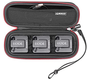 RLSOCO Case for Rode Wireless GO III Gen3/ GO II/Pro Compact Microphone | Hard Travel Case for Rode Wireless GO Pro/Wireless GO 3/2/1/ME Wireless Microphone Protective Storage Carry Bag (Case Only)