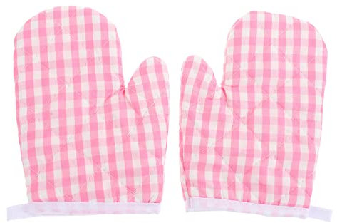 HEMOTON 2 Stücke Backhandschuhe Kinder Kochhandschuhe Hitzebeständig Kinder Küchenhandschuhe Kleine Ofenhandschuhe Weihnachten Topfhandschuhe Küche Kochen Handschuhe