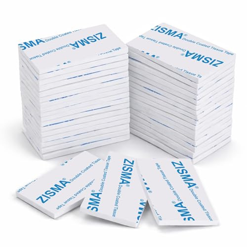ZISMA Double Sided Sticky Tape 50 Pcs Heavy Duty Strong Mounting Adhesive Foam Pads Waterproof Rectangle (50mm x 30mm)