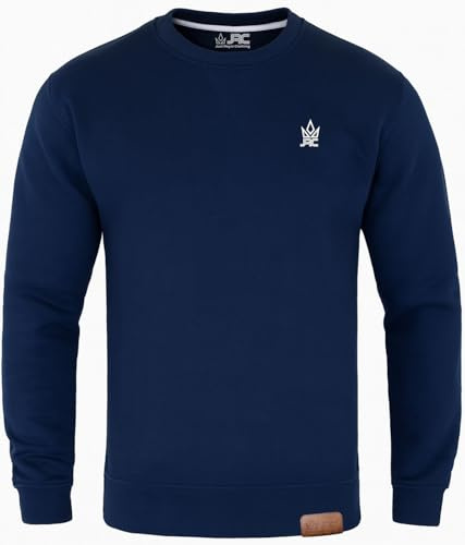 JRC Mens Fleece Crewneck Sweatshirts & Pullovers, Round Neck Long Sleeve Jumper, Sweater for Sports & Workwear