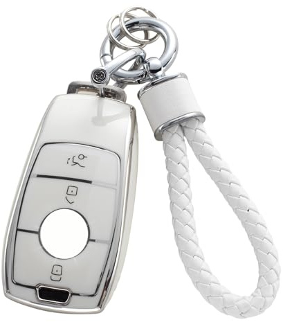 YO&YOYE for Mercedes Key Fob Cover with Keychain, Soft TPU Key Case Protection Fit for benz 2019-2021 A-Class C-Class G-Class 2017-2020 E-Class S-Class