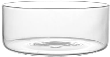 H&H Nuvola BOWL in Vetro Borosilicato Trasparente, 17,5xH7cm – Elegante Design Minimal per Frutta, Dolci e Decorazioni