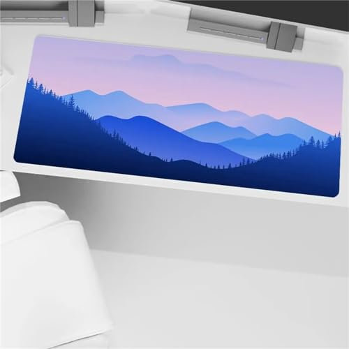 Tapis de Souris de Jeu XXL 600x300x2mm Tapis de Souris Grand Gaming Paysage Montagne Tapis de Souris Gamer Tapis de Bureau Améliore la précision et la Vitesse pour Souris et Clavier