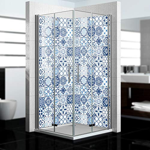 dedeco Pannello posteriore doccia impermeabile, motivo: piastrelle V1, 2 x 90 x 210 cm, come pannello posteriore per il bagno per la sostituzione delle piastrelle, come parete decorativa, rivestimento