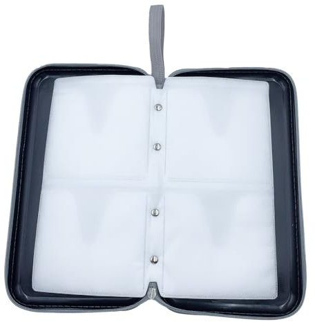 ONEBO 1 Pezzi Plastica Dura da Porta CD Borsa, custodia CD,organizer portatile a portafoglio,Ideale per la casa, il viaggio e l'auto(80 Capacità, nero)