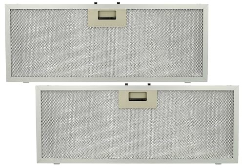 vhbw 2x Filtro metálico de grasa compatible con Elica CORA S40, CORA SL3V campana extractora - 45,9 x 17,7 x 0,85 cm metal