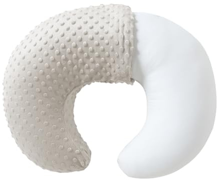 Baby Nursing Pillow and Body Positioner with Premium Slipcover for Breastfeeding for Baby Boys and Girls, Feeding Pillow with Breathable Comfortable Pillowcase (Sand)