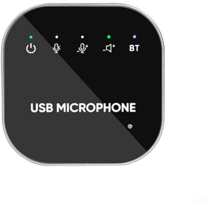 Whychstore Desktop Usb Conference Speakerphone Microphone, Recording And Live Streaming Microphone, 3 Meters Omni-directional Sound Reception
