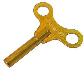 Generic Brass Clock Winding Key Mainspring Winder No 00 Size 2.0mm | Brass Replacement Clock for Wind Clocks | Brass Butterfly Clock Key Winder for Winding Clocks